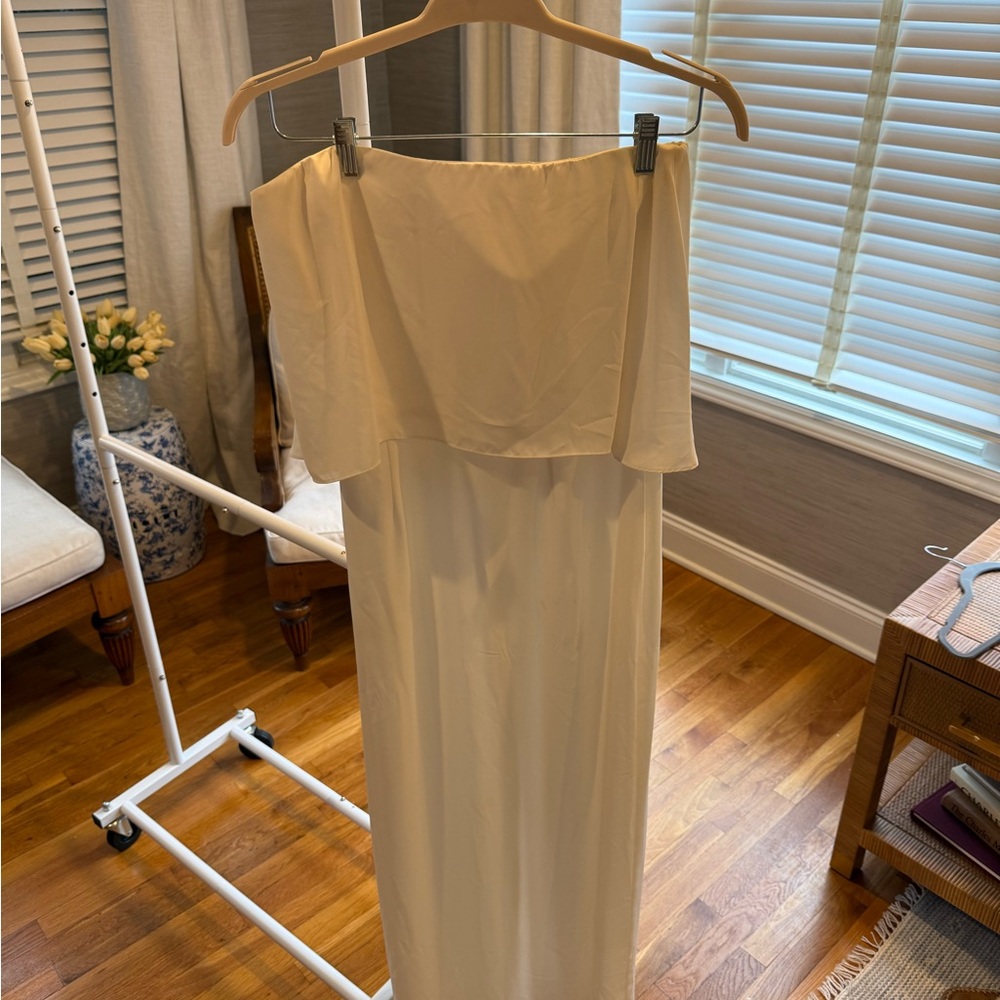 Amanda Uprichard Strapless Cream Dress
